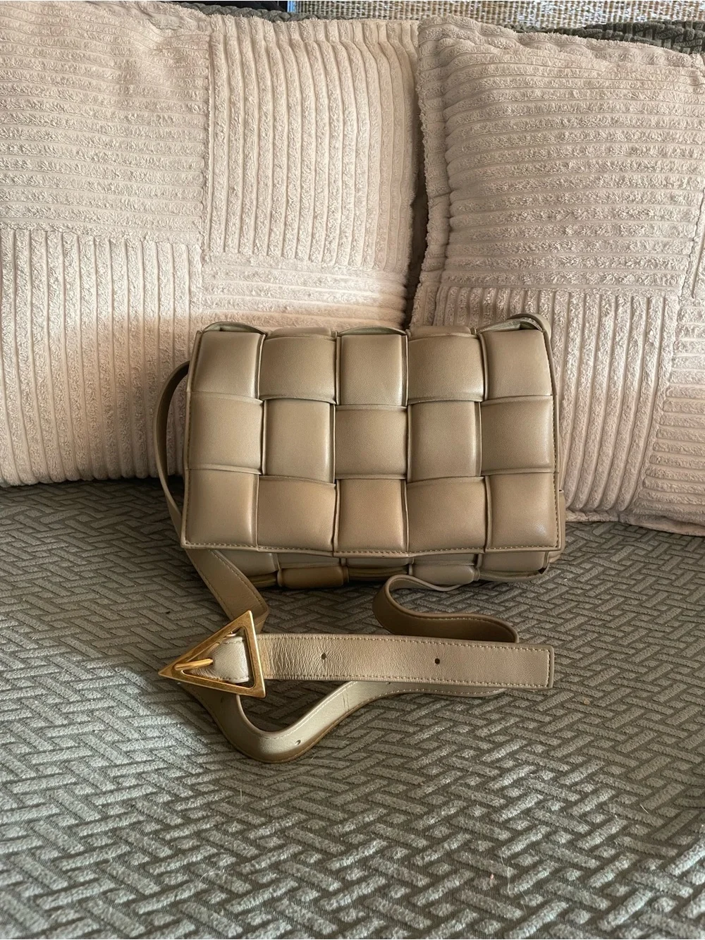 Sage Green Bottega Veneta Padded Cassette Bag